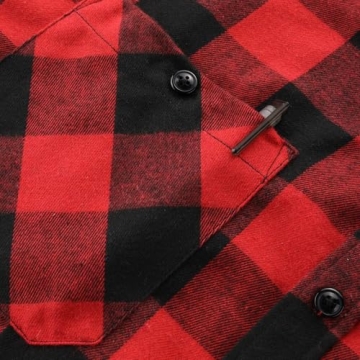 Stylish ZITY Men's Flannel Hoodie Shirt - Comfortable & Durable