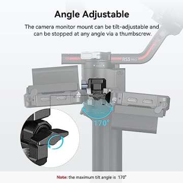 Adjustable Camera Monitor Mount for DJI RS Gimbals