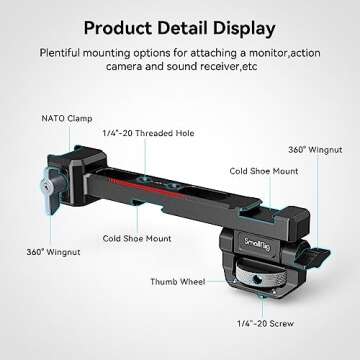 Adjustable Camera Monitor Mount for DJI RS Gimbals