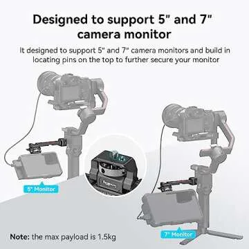 Adjustable Camera Monitor Mount for DJI RS Gimbals
