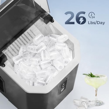 EUHOMY Ice Maker - 9 Cubes in 6 Mins, Compact Design