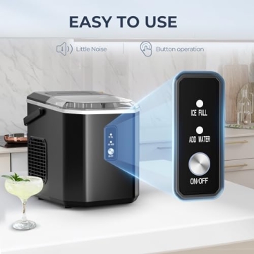 EUHOMY Ice Maker - 9 Cubes in 6 Mins, Compact Design