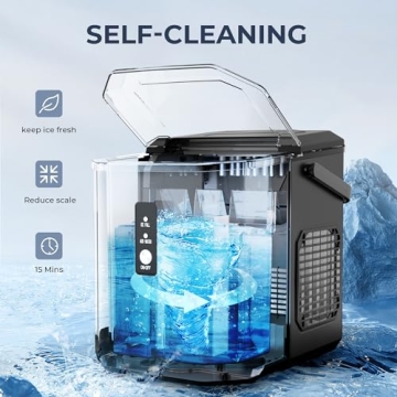 EUHOMY Ice Maker - 9 Cubes in 6 Mins, Compact Design