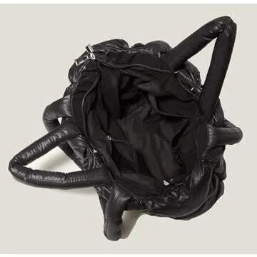 Puffer Shoulder Bag for Women Mini Down Satchel Hobo Bag Quilted Tote Bag Chic Purses 2024