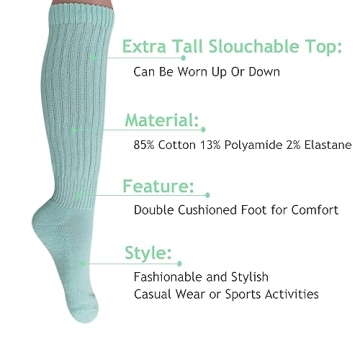 Fashionable AWS Slouch Scrunch Socks for Women