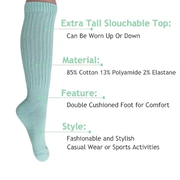 Fashionable AWS Slouch Scrunch Socks for Women