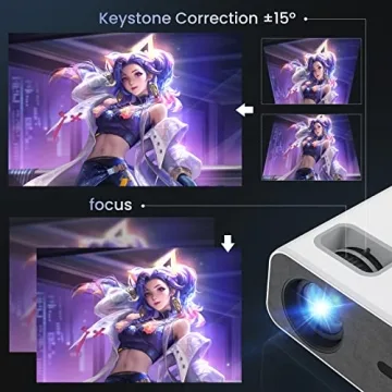 HOMPOW Mini Portable Projector for Outdoor Movies and Gaming