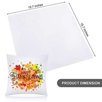 Custom Sublimation Pillow Covers 16 Pack White Cushion Covers