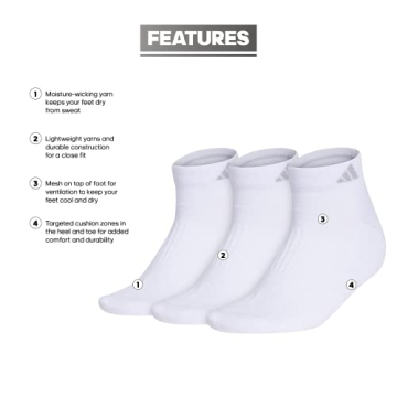 adidas Women's Cushioned Low Cut Socks for Ultimate Comfort