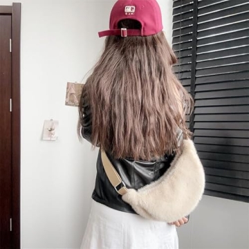 Stylish 2024 Women's Plush Crossbody Dumpling Bag