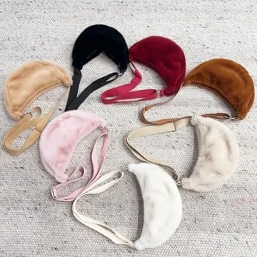 Stylish 2024 Women's Plush Crossbody Dumpling Bag
