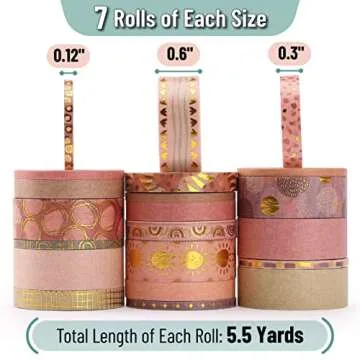 Mr. Pen- Washi Tape Set, 21 Roll, Boho Design, Decorative Tape, Washi Tapes, Cute Washi Tape, Cute Tape, Colored Tape, Scrapbook Tape, Washi Tape Cute, Washi Tape for Journaling, Craft Tape
