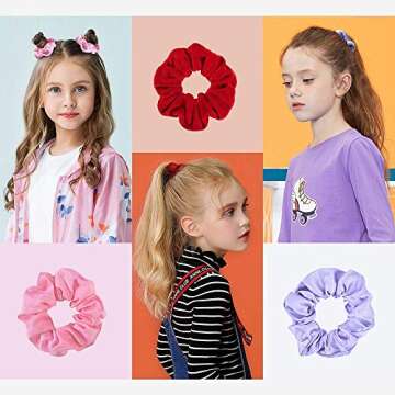 52 Pcs Velvet Hair Scrunchies Hair Bands for Women or Girls,Elastic Soft Ponytail Holder Hair Ties f...