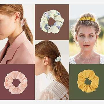 52 Pcs Velvet Hair Scrunchies Hair Bands for Women or Girls,Elastic Soft Ponytail Holder Hair Ties for Birthday, Party, Thanksgiving, Christmas