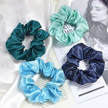 52 Pcs Velvet Hair Scrunchies Hair Bands for Women or Girls,Elastic Soft Ponytail Holder Hair Ties for Birthday, Party, Thanksgiving, Christmas