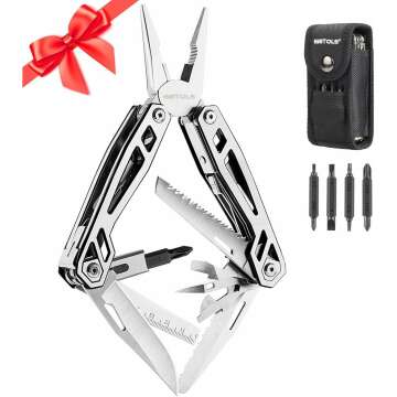 WETOLS Multitool Needle Nose Pliers,21-in-1 Stainless Steel Multi Tool Pocket Knife with Screwdriver...