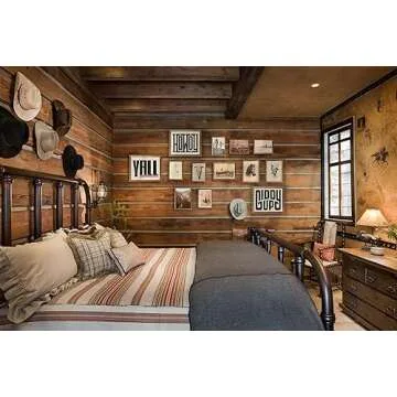 Waschbär Western Wall Decor, Farmhouse Posters, Boho Ranch Desert Southwest Wall Collage Kit, Western Aesthetic Art Pictures for Bedroom Decor (UNFRAMED)