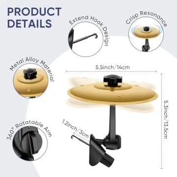 Z-stralink Car Drum Cymbal Air Vent, Mini Cymbal Set for Car Dash, Suitable for Most Vehicles, Drumm...