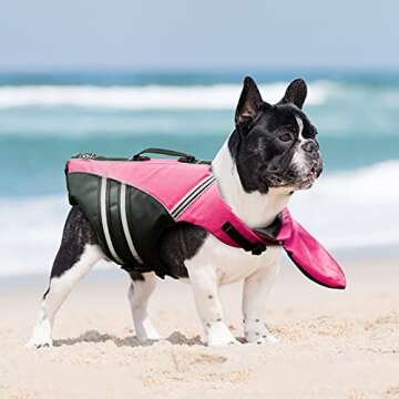 Mklhgty Dog Life Jacket for Safe Swimming and Boating