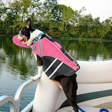 Mklhgty Dog Life Jacket for Safe Swimming and Boating