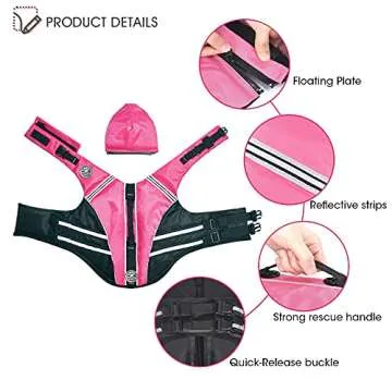 Mklhgty Dog Life Jacket for Safe Swimming and Boating