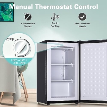 Anukis 3.0 Cu.ft Compact Freezer with Adjustable Temp