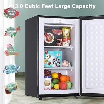 Anukis 3.0 Cu.ft Compact Freezer with Adjustable Temp