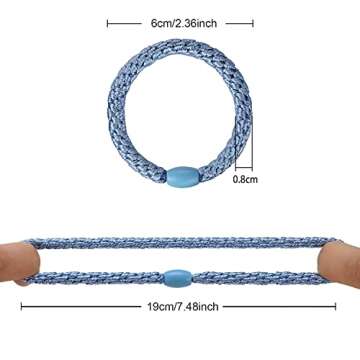 Funtopia High Elastic Hair Bands - 30 Pcs No Crease Soft Ponytail Holders & Sports Hair Ties for Thi...