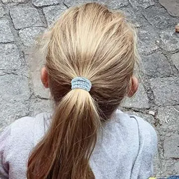 Funtopia High Elastic Hair Bands - 30 Pcs No Crease Soft Ponytail Holders & Sports Hair Ties for Thick Hair