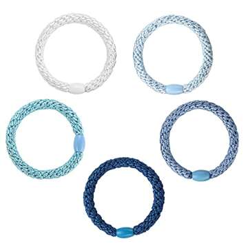 Funtopia High Elastic Hair Bands - 30 Pcs No Crease Soft Ponytail Holders & Sports Hair Ties for Thick Hair