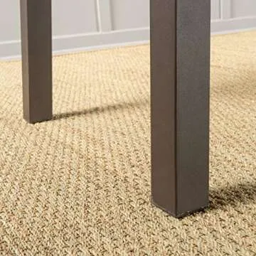 Christopher Knight Home Della Acacia Wood Dining Table, Natural Stained with Rustic Metal, 32.25 in x 69 in x 29.5 in, Brown, Grey