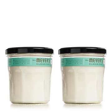 MRS. MEYER'S CLEAN DAY Soy Candle - Basil Scent, 2 Pack