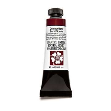 Daniel Smith 284600087 Extra Fine Watercolor 15ml Paint Tube, Quinacridone, Burnt Scarlet, 0.5 Fl Oz (Pack of 1)