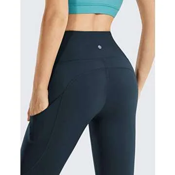 CRZ YOGA Women's Naked Feeling Workout Leggings - True Navy