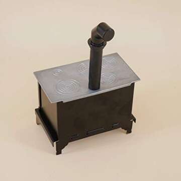 Miniature Black Range Cooker for Dollhouses 1:12 Scale