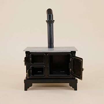 Miniature Black Range Cooker for Dollhouses 1:12 Scale