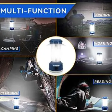 Durapower LED Camping Lantern Rechargeable, Bright 5000 Lumen, 5 Modes, 6000 mAh Power Bank, IP44 Waterproof Lantern for Hurricane, Emergency, Power Outages, Home