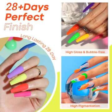 modelones Neon Gel Nail Polish - Summer 6 Colors Gel Polish Set Hot Pink Orange Bright Nail Polish Yellow Green Purple LED Gel Nail Kit Popular Nail Art DIY Manicure Gifts DIY Salon