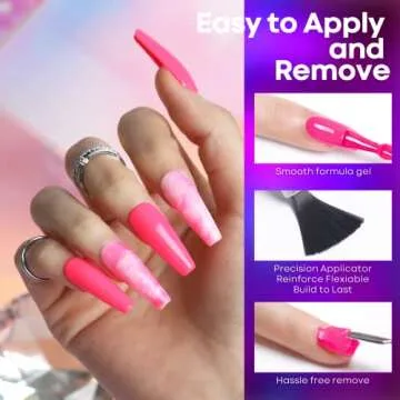 modelones Neon Gel Nail Polish - Summer 6 Colors Gel Polish Set Hot Pink Orange Bright Nail Polish Yellow Green Purple LED Gel Nail Kit Popular Nail Art DIY Manicure Gifts DIY Salon