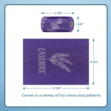 Durable Best Pet Supplies Dog Poop Bags in Purple for Cleanup