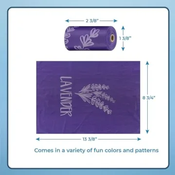 Durable Best Pet Supplies Dog Poop Bags in Purple for Cleanup