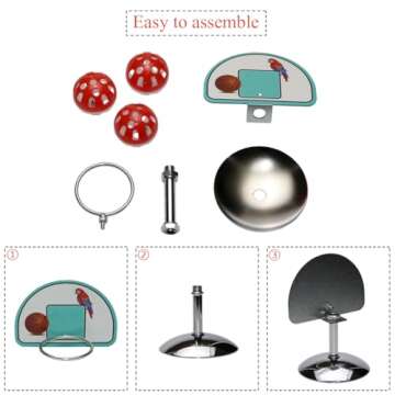 Bird Intelligence Toys Desktop Basketball Toy Shopping Cart Training Rings Mini Sneakers Roller Skates Grinding Chew for Parrot Parakeet Cockatiel Conure Cockatoo (7 Pack)