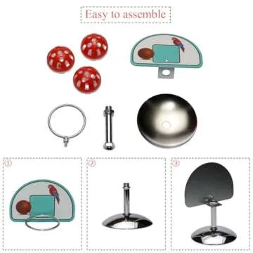 Bird Intelligence Toys Desktop Basketball Toy Shopping Cart Training Rings Mini Sneakers Roller Skates Grinding Chew for Parrot Parakeet Cockatiel Conure Cockatoo (7 Pack)