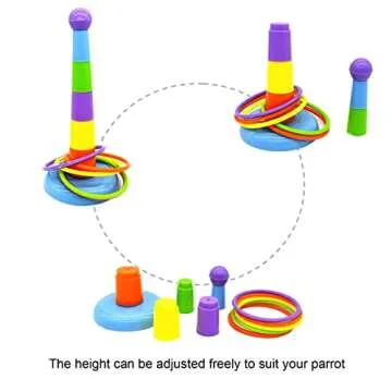 Bird Intelligence Toys Desktop Basketball Toy Shopping Cart Training Rings Mini Sneakers Roller Skates Grinding Chew for Parrot Parakeet Cockatiel Conure Cockatoo (7 Pack)