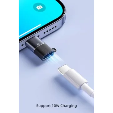 AreMe 2 Pack USB C to Lavalier Microphone Adapter, Type C Male Converter for iPhone Wireless Lavalier Microphone, iPhone 16/15 Series, iPad Air/Pro, Not for Headphone and Data (Black+Grey)