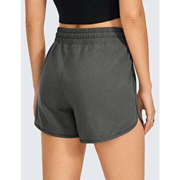 CRZ YOGA Women's 3.5'' Sweat Shorts for Casual Wear