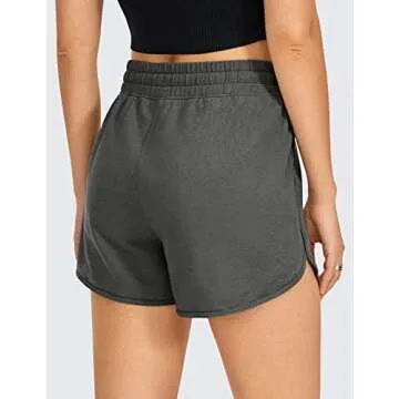 CRZ YOGA Women's 3.5'' Sweat Shorts for Casual Wear