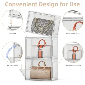 MSHOMELY Handbag Organizer - Stackable & Durable