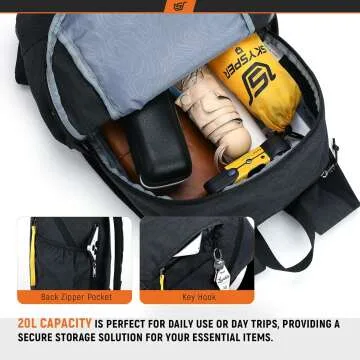 SKYSPER Lightweight 20L Hiking Backpack for All