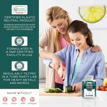 Teaveli Organic Spirulina & Chlorella Capsules – 180 Count